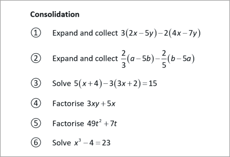  Algebraic factors